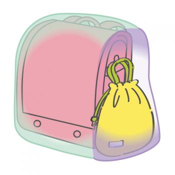 ランドセル用 のび〜るレインカバー ミントパープル