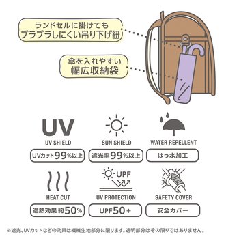 あんしん窓付き日傘 パープル
