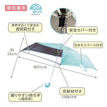 あんしん窓付き日傘 ミント